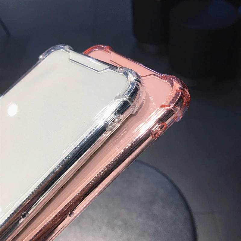 Защитный чехол неонового цвета на углы прозрачный мягкий силиконовый из ТПУ для