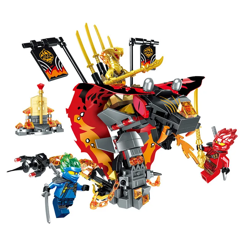 Новая серия Lepining Ninjago комплекты модельных блоков как Кобра Fire Fang Snake Классические