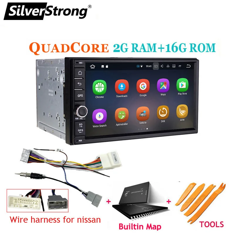 706X30 forNissan SilverStrong " IPS lcd двойной Din Android9.0 Универсальный 2Din DVD Android автомобильный gps Радио Универсальный 7 дюймов авто стерео 2din 706 - Цвет: 706X30 forNissan