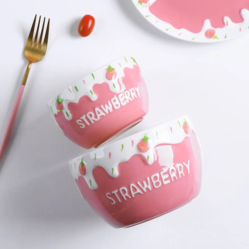 Розовая фотография с крышкой керамическая деликатная милая посуда в форме