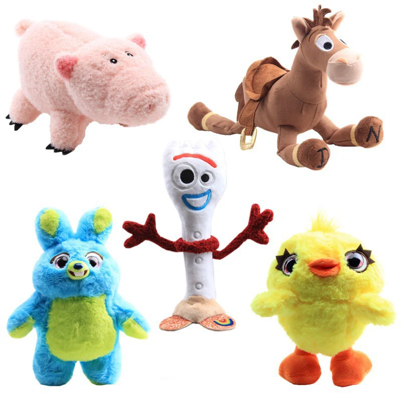 Forky Bunny Ducky Pig плюшевые игрушки История 4 фильма мультфильм чучела кукла животное