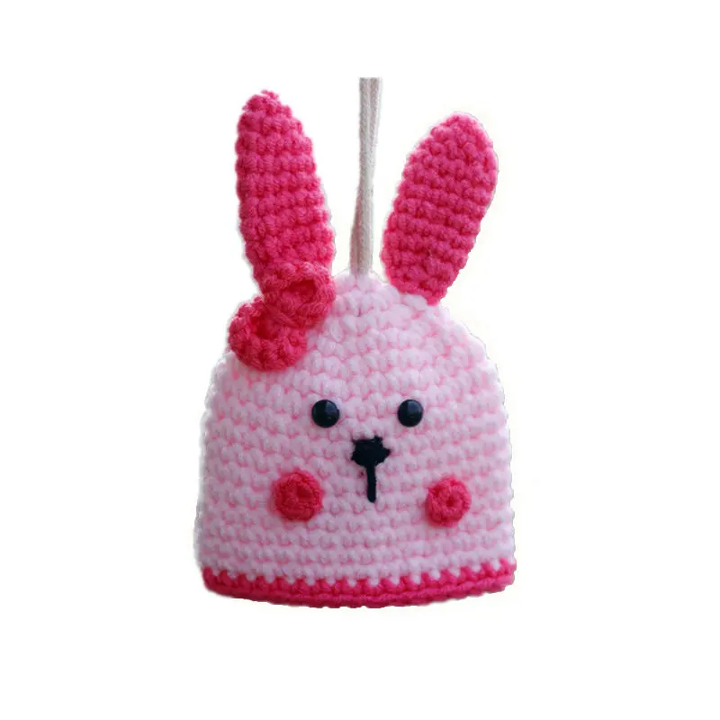 Ручная вязаная шерстяная сумка для ключей Женская милая мультяшная с мультяшным