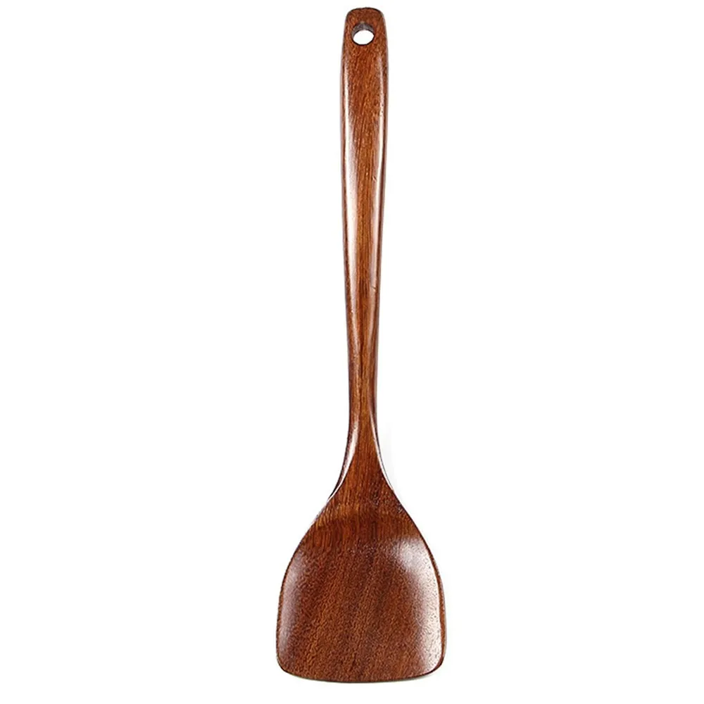 7 1 PC Wooden Rice Spoon Slotted Spatula Spoon Cutlery Suit Natural Wood Children's Healthy Dinnerware For Kitchen Supplies - Цвет: 7
