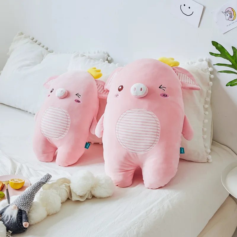 Подушка плюшевая в виде облака милая и мягкая хлопковая подушка розовой свиньи