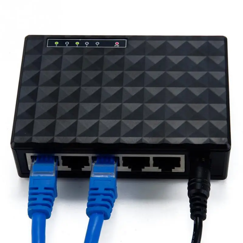 10/100 гигабитный Ethernet мини хаб настольный адаптер с 5 портами сетевой обменный