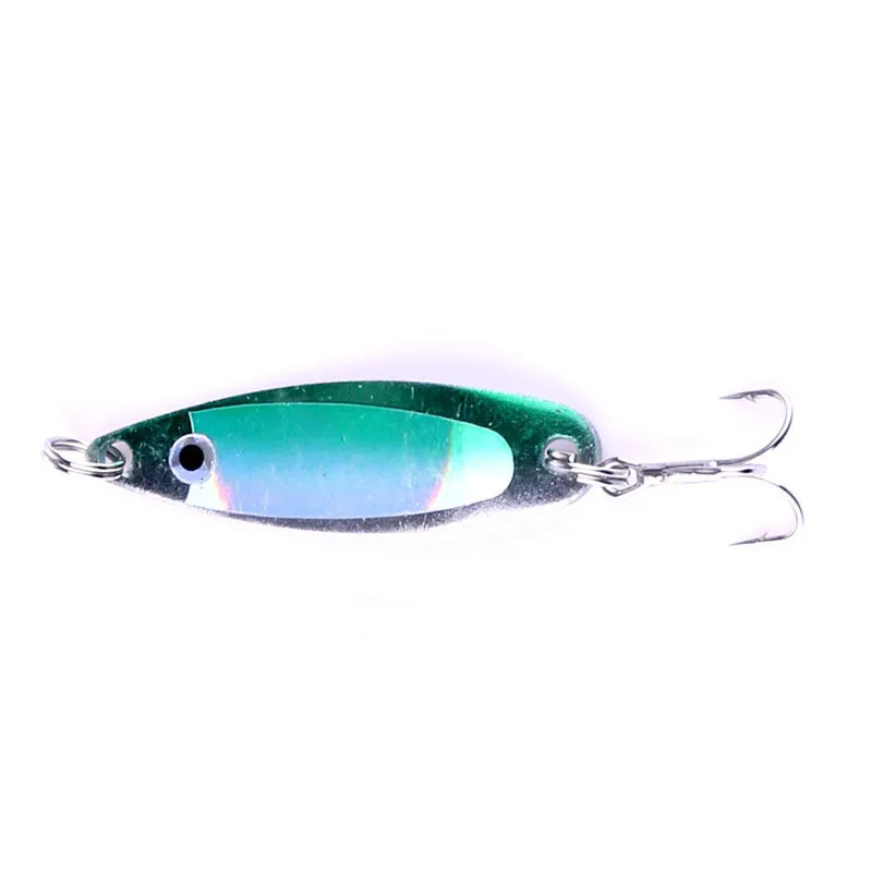 1PCS Hot 5CM/6.5G Metal Sequin Fishing LURE Artificial Bait 3D Eyes With Ring And Three Hooks