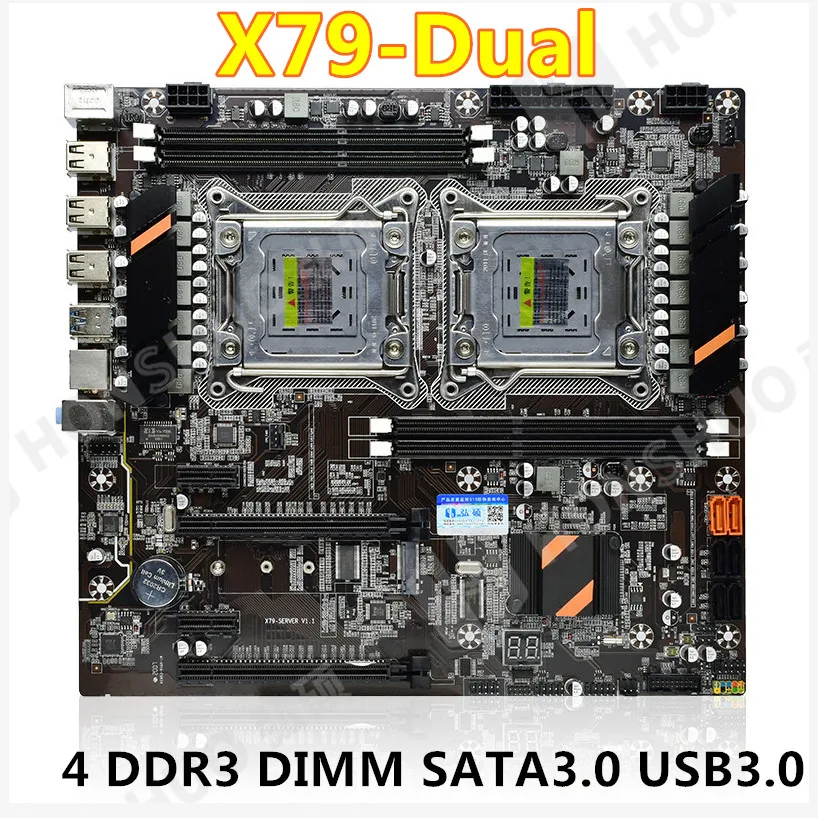 JSFFFL X79 двойное основание для процессора LGA 2011 4 * DDR3 REG ECC USB3.0 sta3 PCI-E 3 0 con placa de procesador Xeon