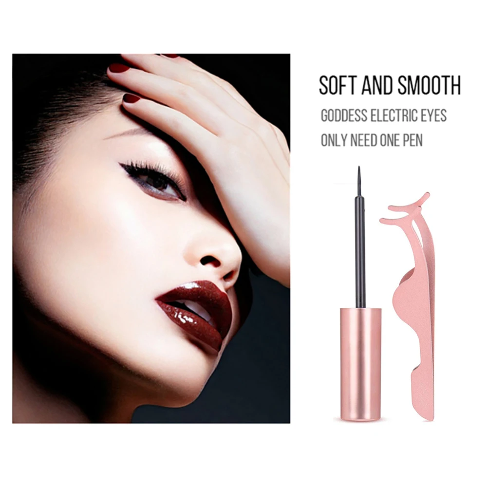 1 пара магнитных накладных ресниц Жидкий Магнитный комплект подводки для глаз