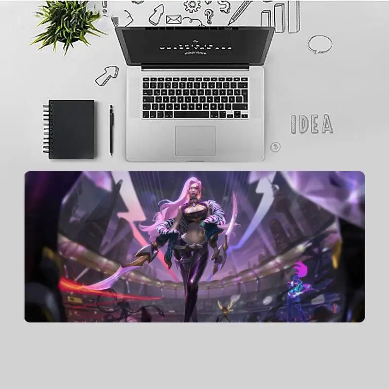 

3D amine cute sexy girl DIY Design Pattern Game mousepad X XL XXL Non-slip Cushion Thickness 2mm LockEdge equal LE