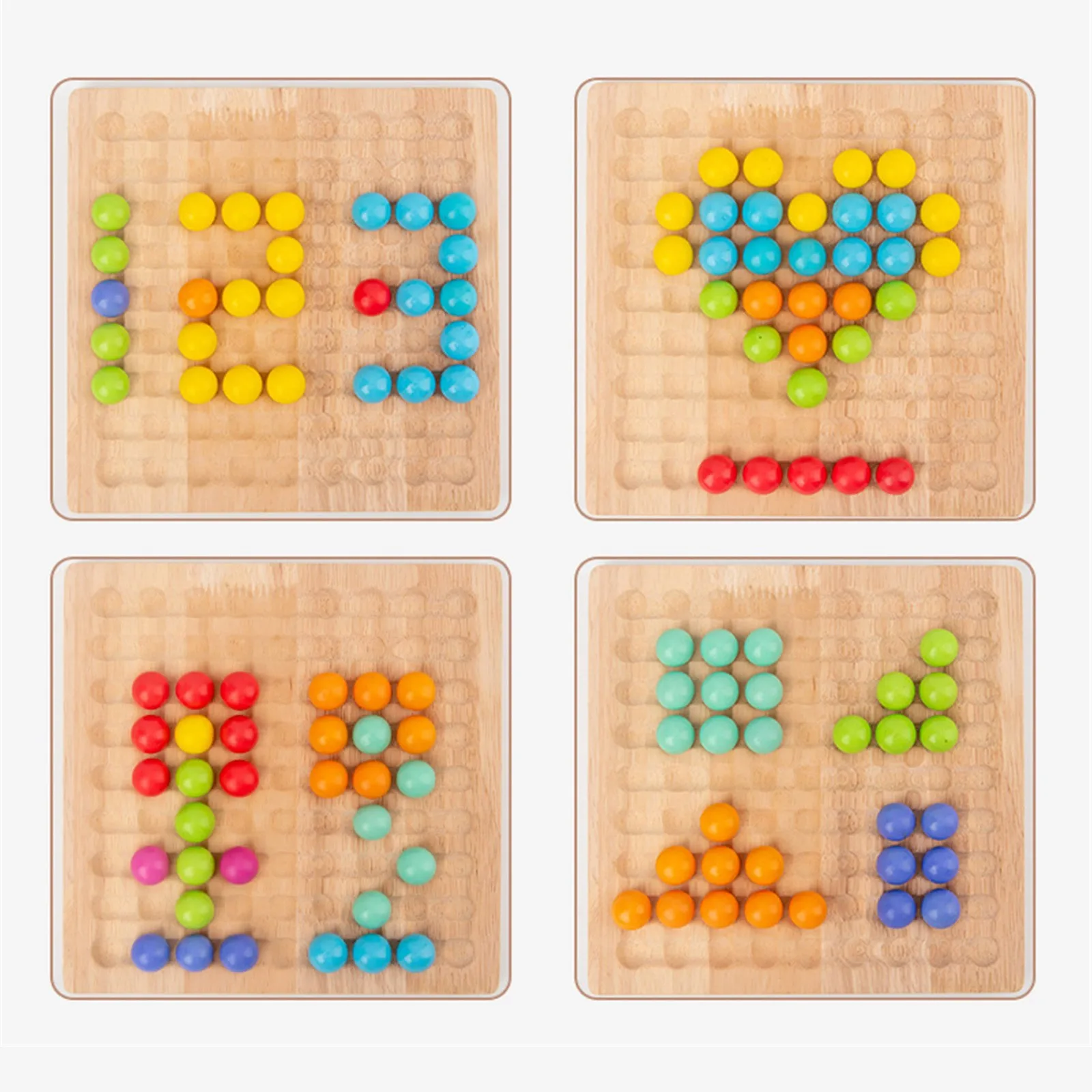 

DIY Elimination Bead Clip Bead Fine Motor Training Board Game Wooden Montessori Color Classification Educational Toys for Kids