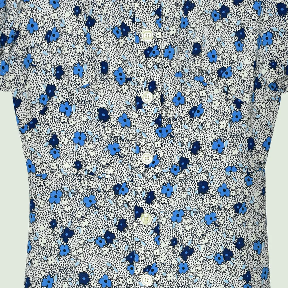 

Women Summer Floral Midi dresses 2019 Elegant Casual Vintage Short sleeve Dress