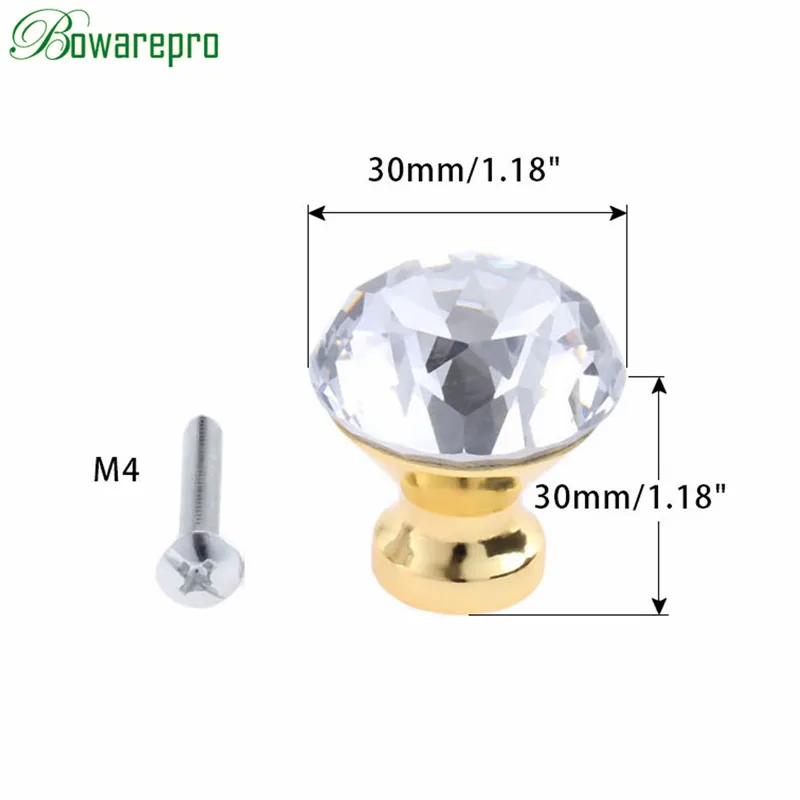 Ручки из хрустального стекла bowarepro 30 мм ручки для шкафа ящика выдвижной двери