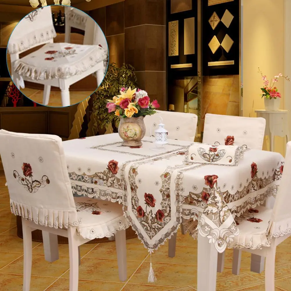 

Delicate Texture Practical Table Chair Back Protective Case Set for Household