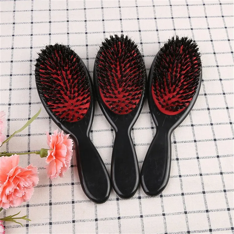 

1PC Oval Boar Bristle & Nylon Hair Comb Mini Anti-static Hair Scalp Massage Comb Hairbrush Salon Hair Brush Styling Tool