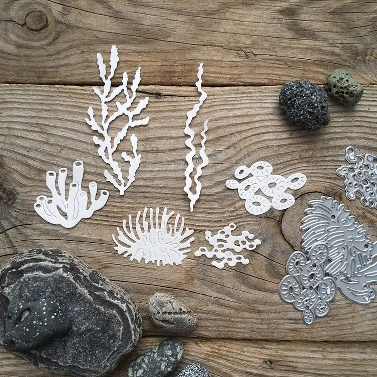 

Металлические Вырубные штампы, форма для вырезания морских водных растений, форма для скрапбукинга, бумаги, ножа, лезвие, перфоратор, трафар...