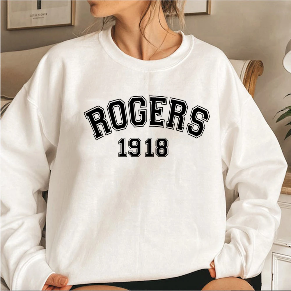 

Rogers 1918 Unisex Crewneck Sweatshirt Women Men Harajuku Hoodies Streetwear Oversized Sweatshirts Female Casual Top Hoodie