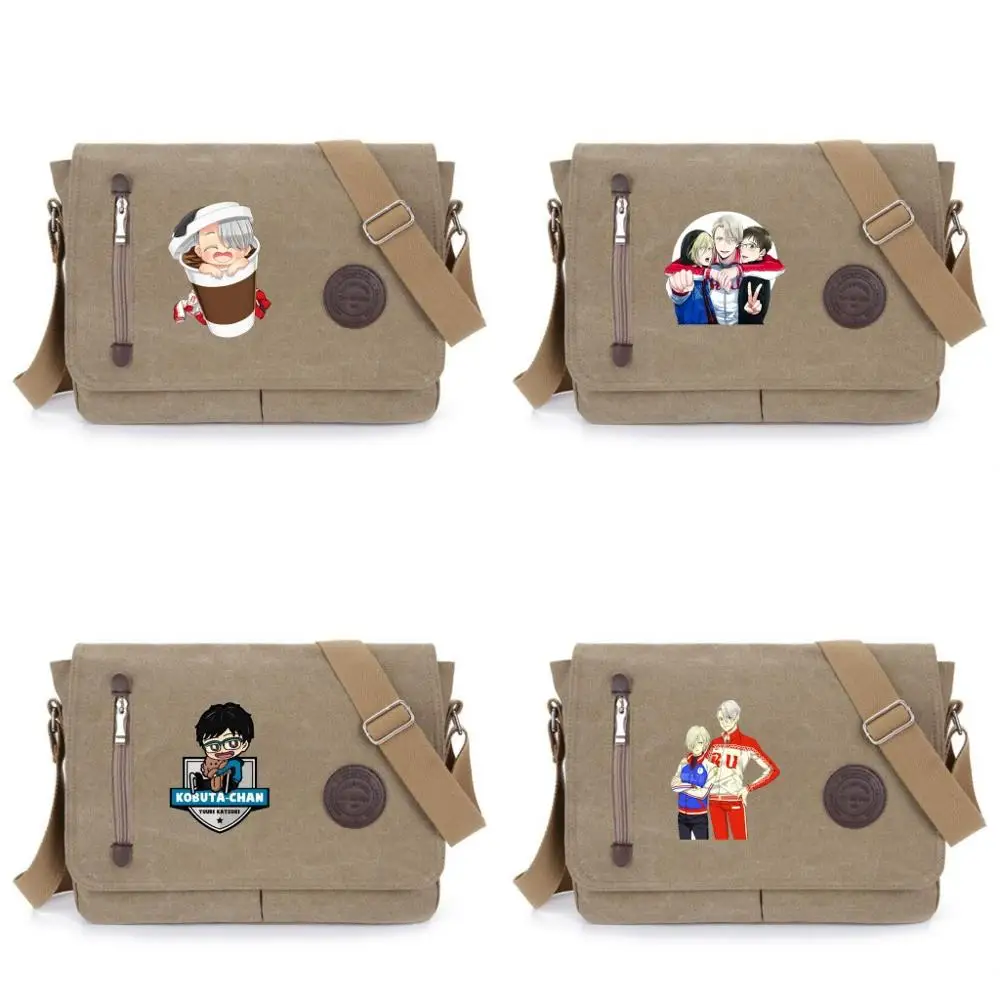 

YURI!!! on ICE shoulder bag student bookbag Messenger Bags for Teens Boys Crossbodybag Women Travel Shoulder Bags