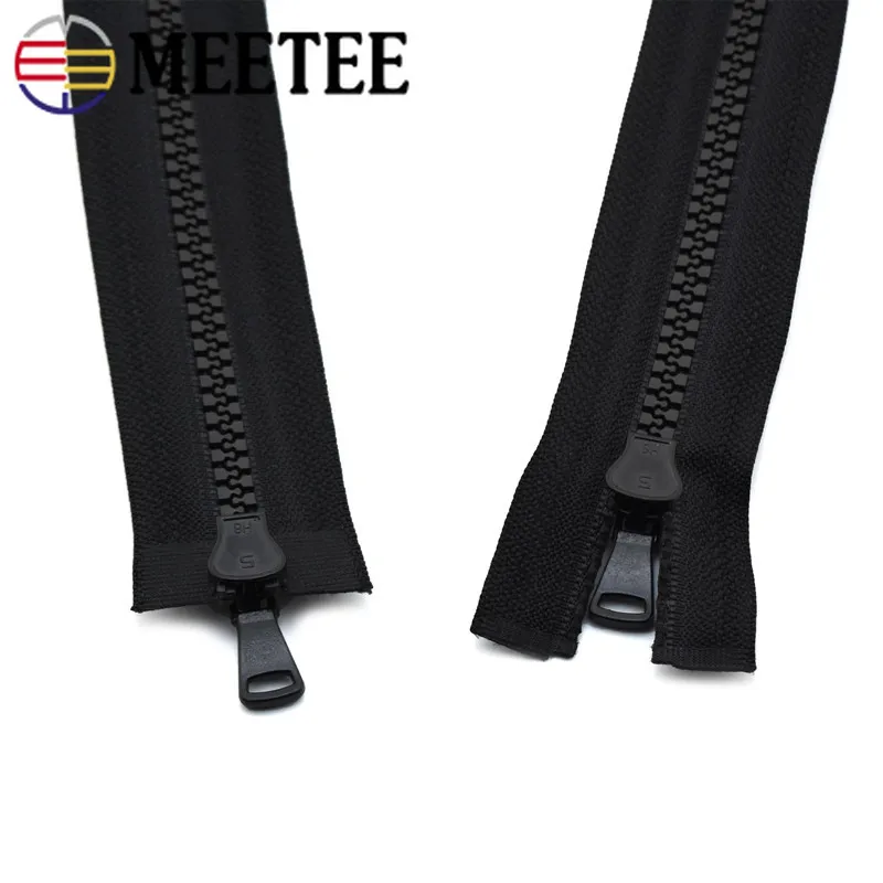 Meetee 3 шт. 80/90/100/120 см 5 # с открытым наконечником из смолы молния двойные слайдеры
