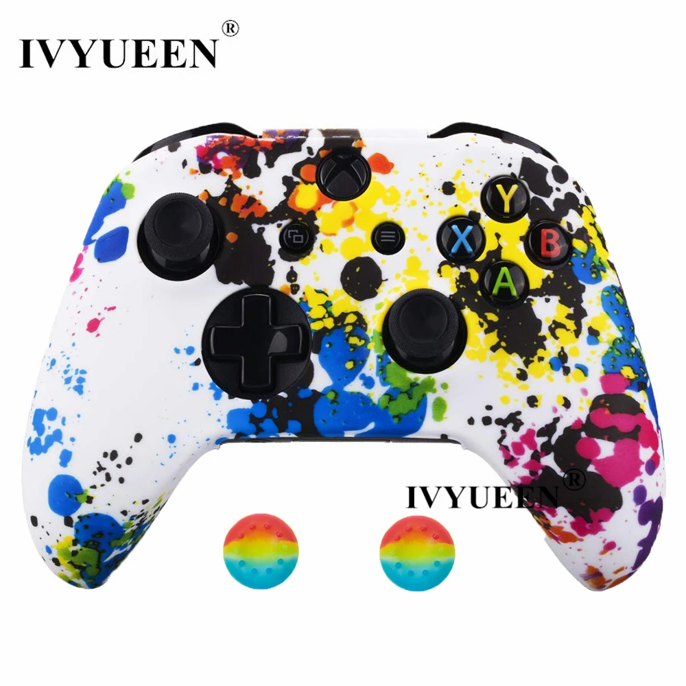 Силиконовый защитный чехол IVYUEEN для XBox One X S, защитный чехол для контроллера, камуфляжный чехол с принтом для переноса воды
