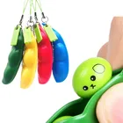 Декомпрессионные игрушки-антистресс, Сжимаемый горох, фасоль, брелок для снятия стресса для взрослых и детей, резиновая игрушка для снятия стресса