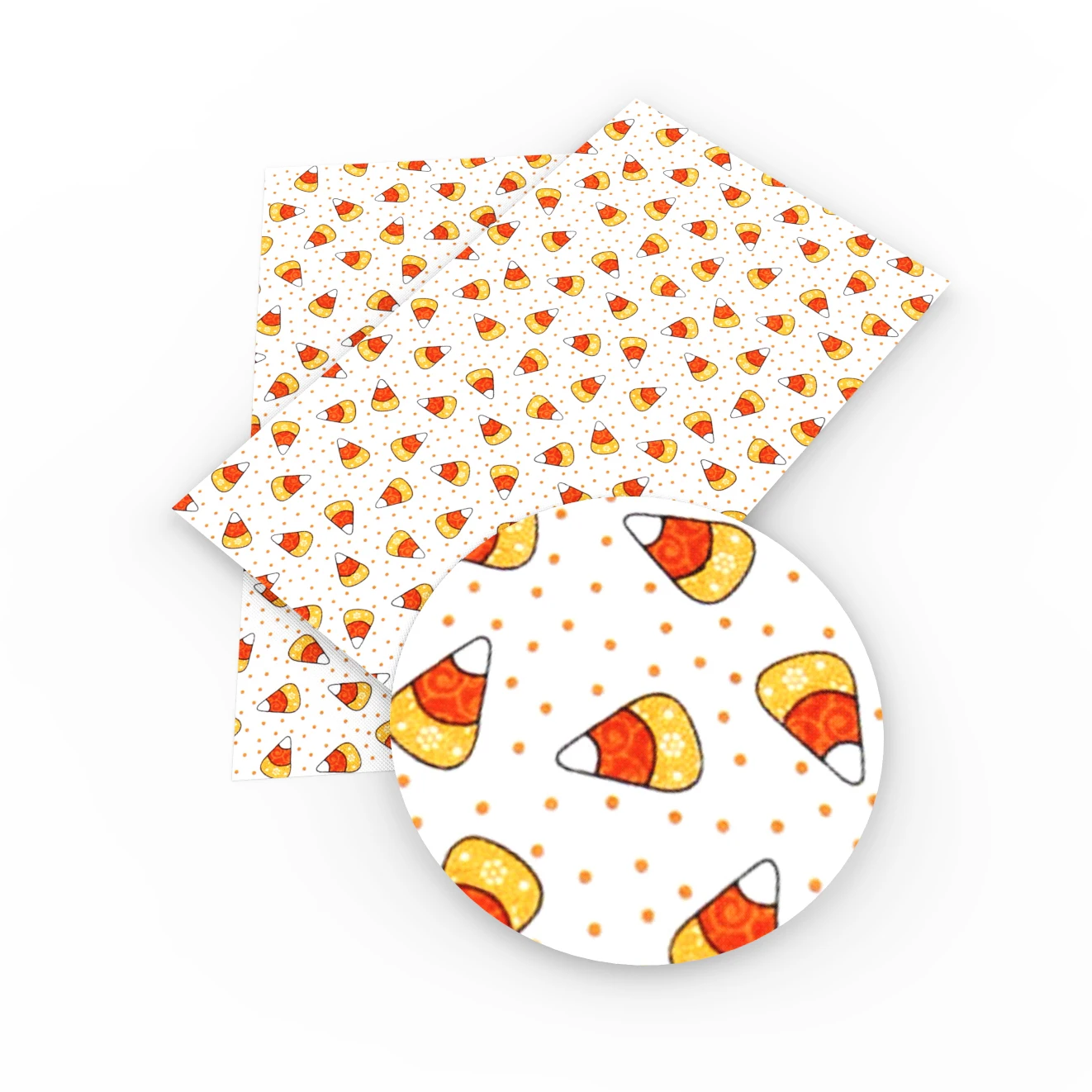 Аксессуары David 20*33 см Хэллоуин Печатный синтетический кожаный лоскут для волос