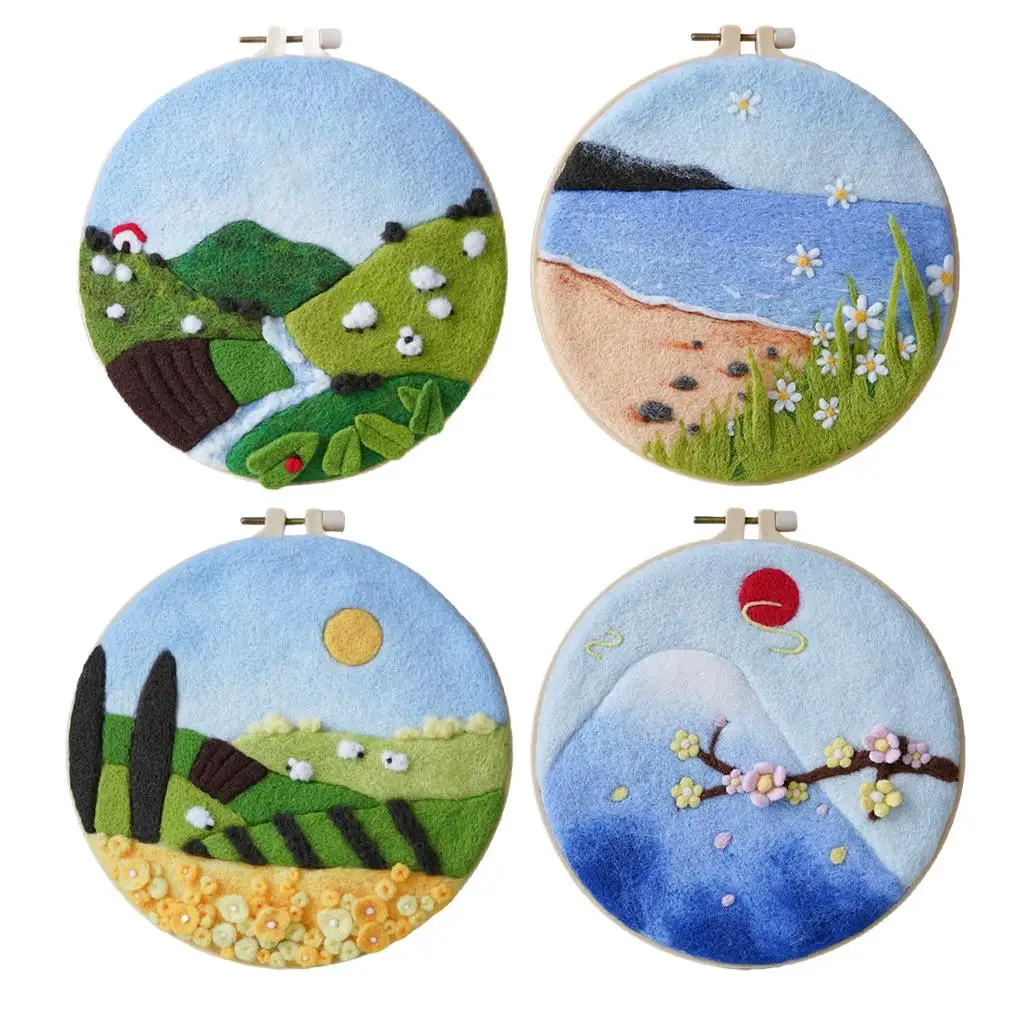 

Ландшафтная шерстяная игла, набор для валяния, товары для валяния иглой для начинающих детей