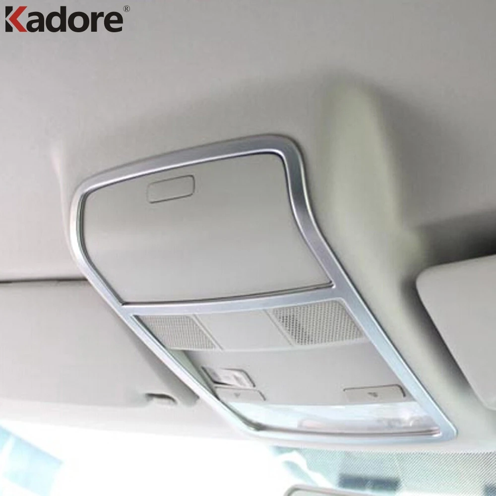 

For Volkswagen For VW Tiguan 2012 2013 2014 2015 ABS Matte Reading Light Lamp Cover Trim Sticker Car Interior Accessories 2pcs