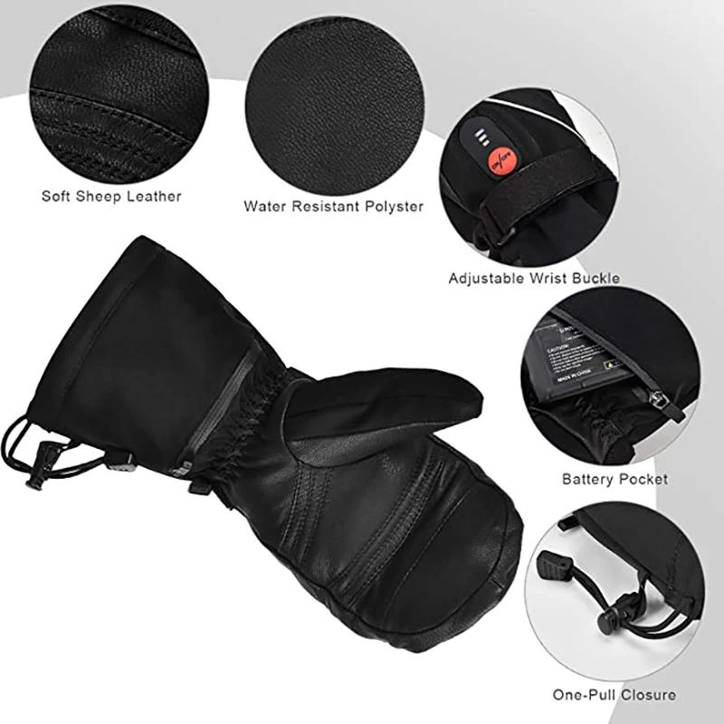 Мужские Женские теплые лыжные перчатки рукавицы Водонепроницаемый