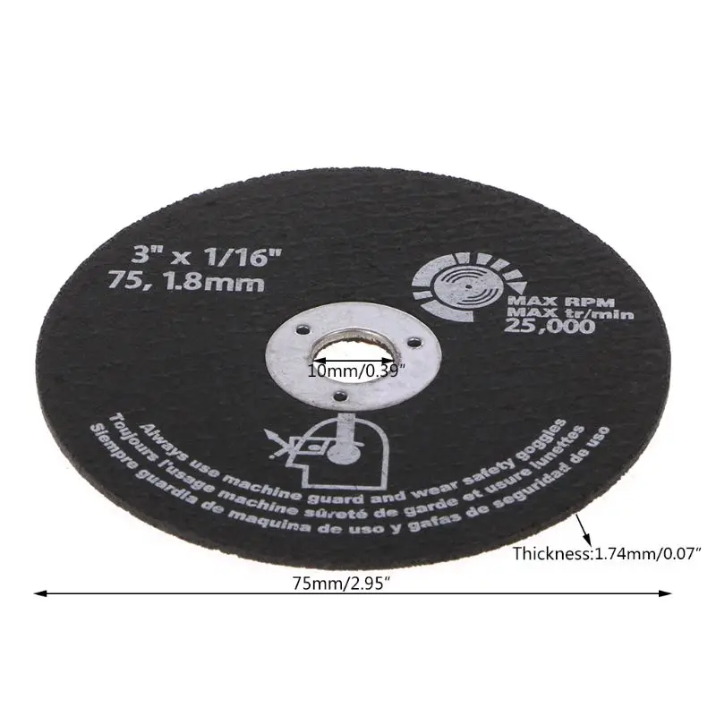

T8NA 10pcs Circular Resin Grinding Wheel Saw Blades Cutting Wheel Disc For Metal Cutting