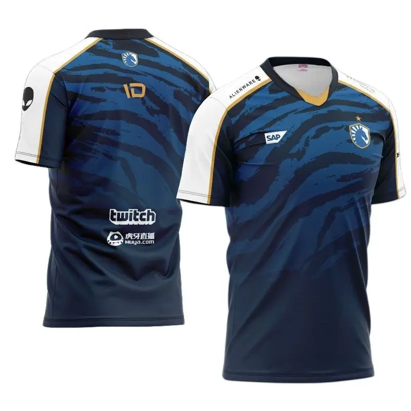 

2021 Summer Men's Team Uniform T-shirt Hochwertige TL Gaming 3D Sports Shirt Breathable and Comfortable Top