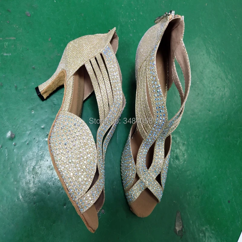 Наташа обувь для латинских танцев взрослых танцевальная GB золотой каблук|Обувь