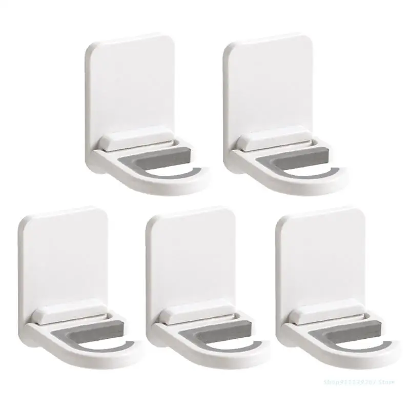 

C5AD Broom Mop Holder Wall Mount Self-adhesive Tool Hanger Organizer for Home Kitchen Garden Garage Organization Multi-Purpose