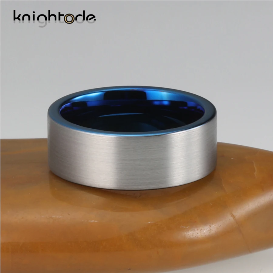 6 мм 8 внутри синий Вольфрам кольцо из карбида вольфрама для Для мужчин женщин