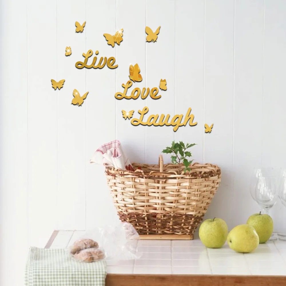 Новое реальное продвижение украшения дома diy Серебряная Зеркальная Наклейка на