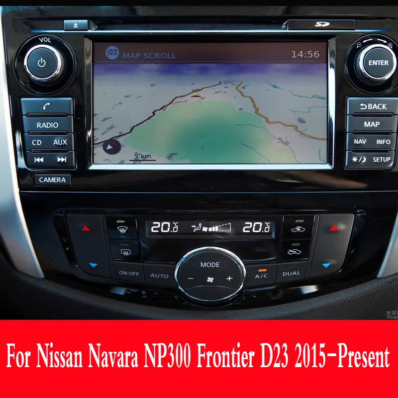 Для Nissan Navara NP300 Frontier D23 2015-г. В. Стайлинг автомобиля GPS-навигация экран пленка для