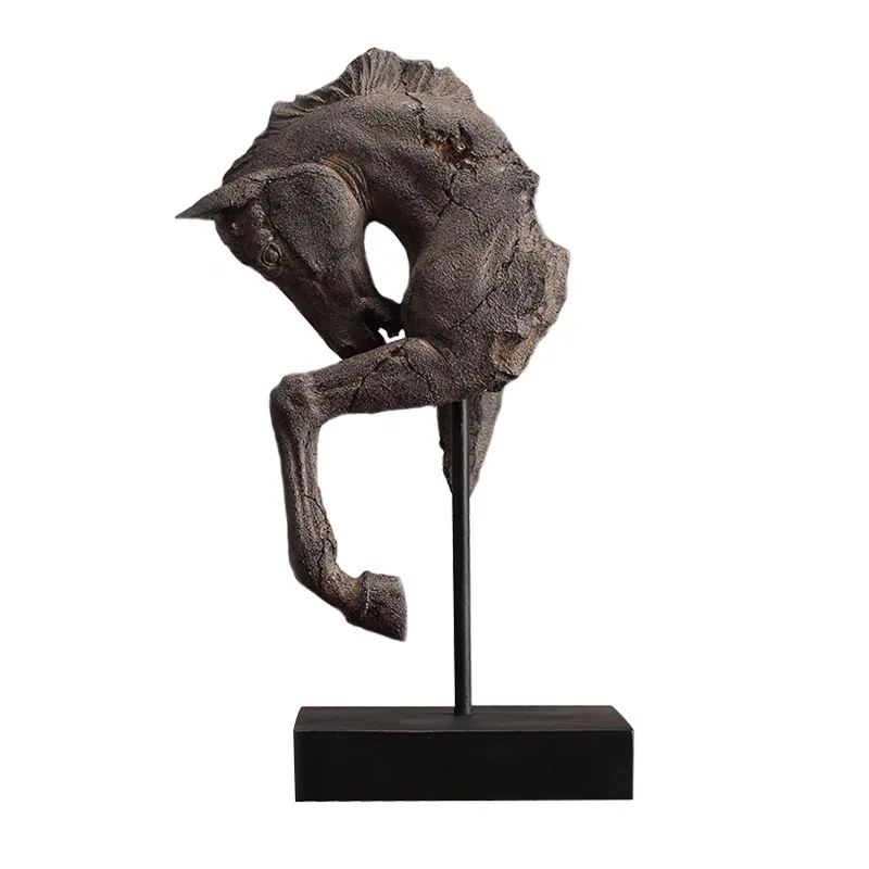 Фабричная акция статуэтки животных украшения по фэн-шуй из смолы античная