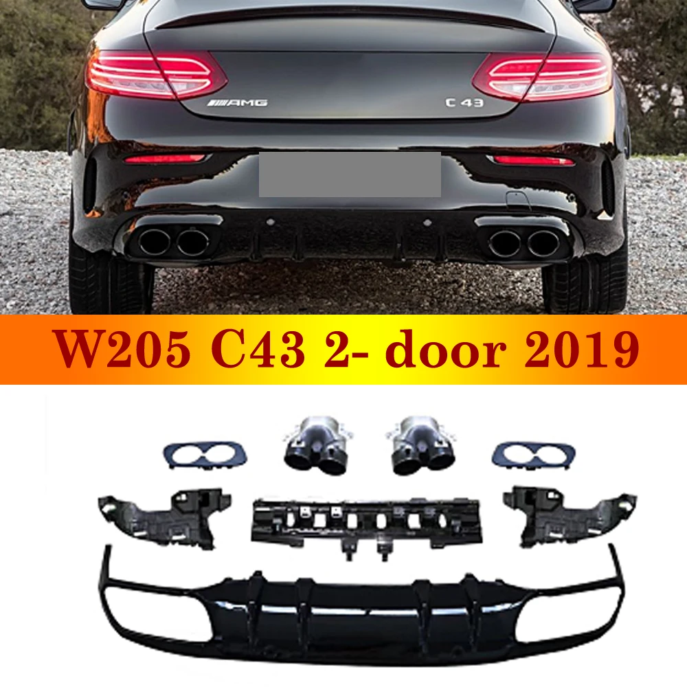 Новое поступление задний диффузор для Mercedes benz C class W205 C43 двухдверный купе