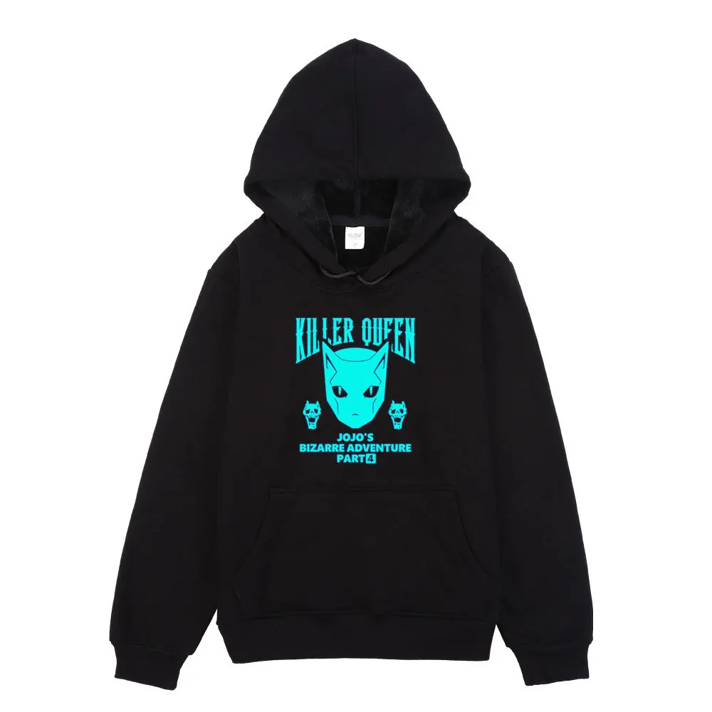 

New Luminous Anime JoJo's Bizarre Adventure Prints Boys Girls Kids Warm Fleece Hooded Men Sweatshirt Casual Pocket Women Hoodies