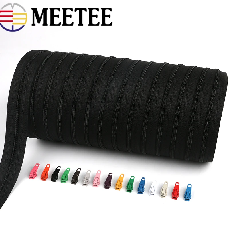 5 метров Meetee 3 # непрерывные молнии катушки DIY сумки обувь палатки Костюмы домашний