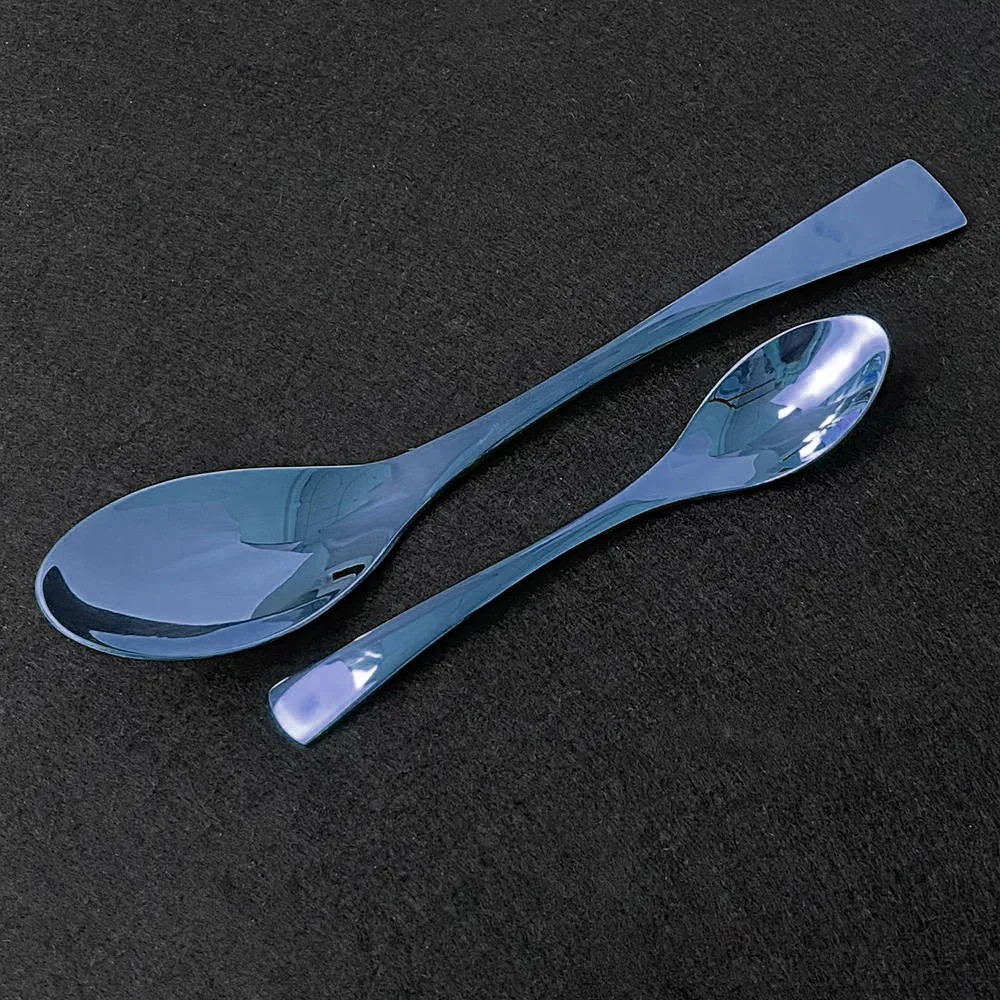 1 шт. набор столовых приборов синего цвета красочных зеркальных 18/10 нержавеющая