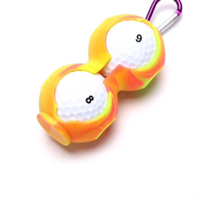 

1 шт. Портативный мяч для гольфа держатель Защитный Чехол мяч для гольфа силиконовый двойной чехол Крышка Обучающие приспособления для игры...