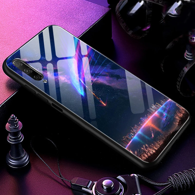 Чехол из закаленного стекла для Huawei Honor 9 X Pro, Мягкая силиконовая задняя крышка для Huawei Honor 9 X Pro, чехол для телефона с звездным узором