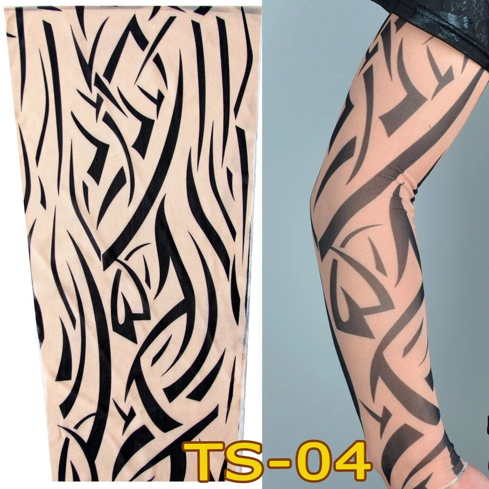 6 шт. татуировки рукава УФ-защита Прохладный рука нарукавники грелка эластичный