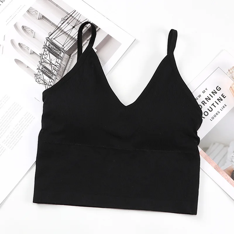 

Women Seamless Bra Sexy Underwear Padded Wireless Tube Bra for Ladies Push Up Tops Lingerie Tank Tops Long Streetwear Brassiere