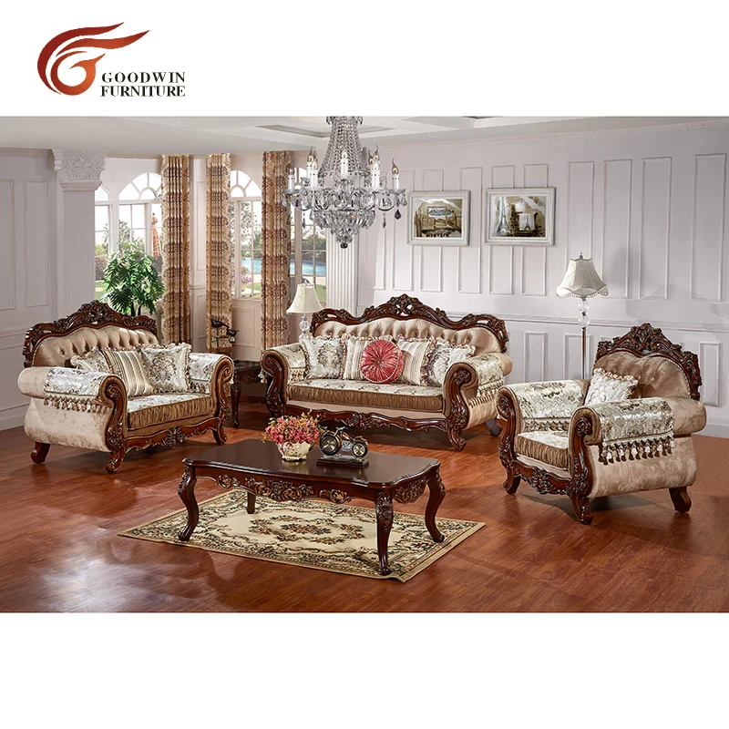 Высокое качество Европейский антикварный диван для гостиной мебель WA546 | Мебель