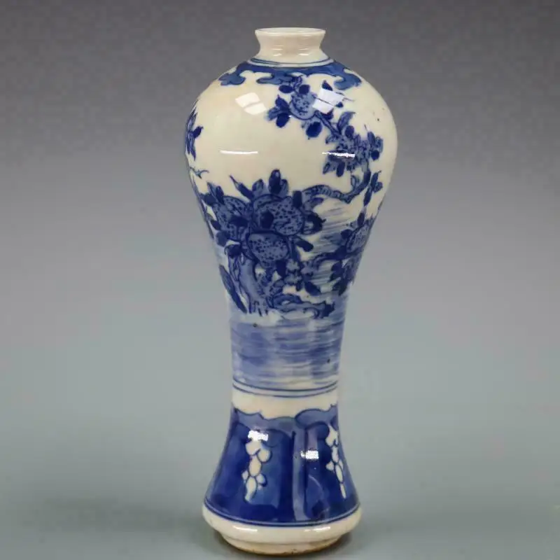 Фото Китайская старая фарфоровая ваза сине белая mei для бутылок|Вазы| |
