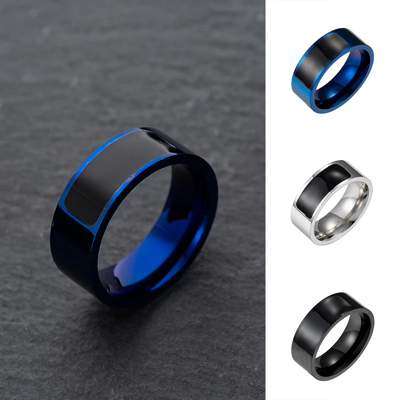

Temperature Waterproof Ring Titanium Steel Mood Emotion Feeling Intelligent Temperature Sensitive Rings For Women Men Jewelry