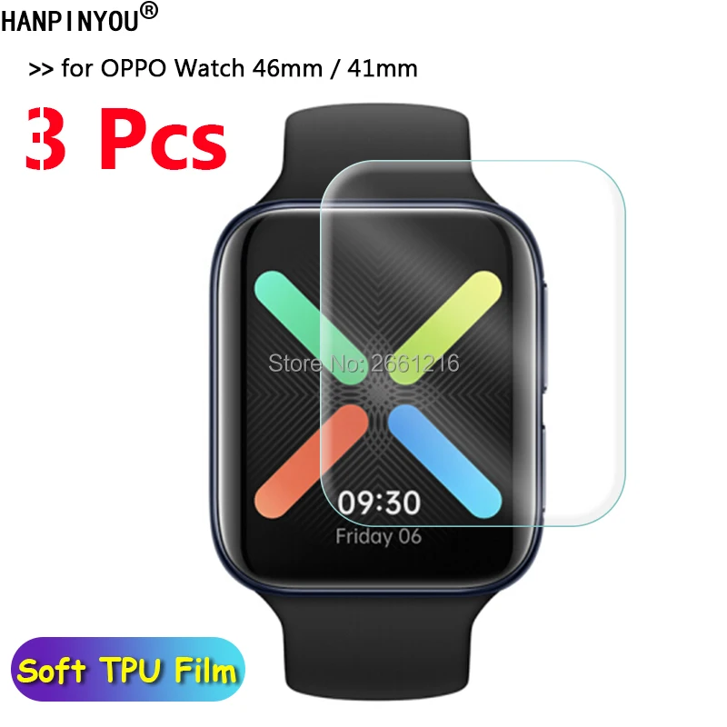 3 шт./лот мягкая защитная пленка из ТПУ для спортивных смарт-часов OPPO Watch 46 мм/41 мм