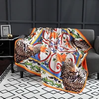 leopard printed throw blanket luxury decorative fleece blanket elegant on the couch beds