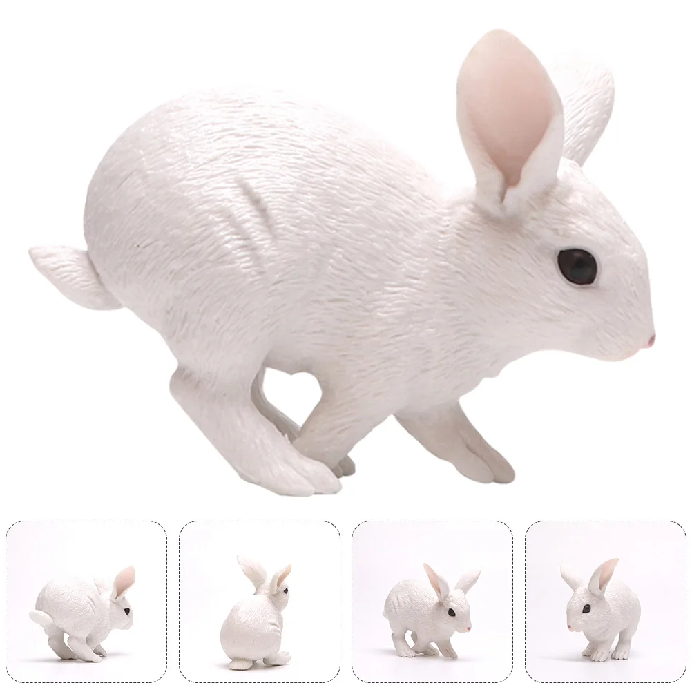 

1Pc Simulated Animal PVC Model Rabbit Model Figurine Adornment for Home